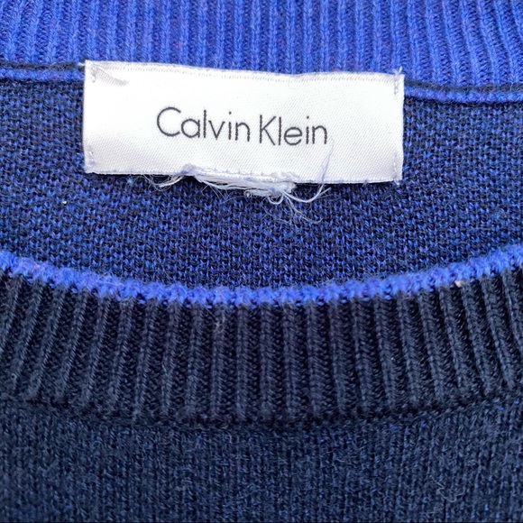 Calvin Klein Fall Winter Ombre Gradient Long Sleeves Blue Sweater Men's Size XS - Picture 3 of 11